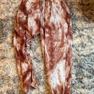 Shein brown tye dye pants